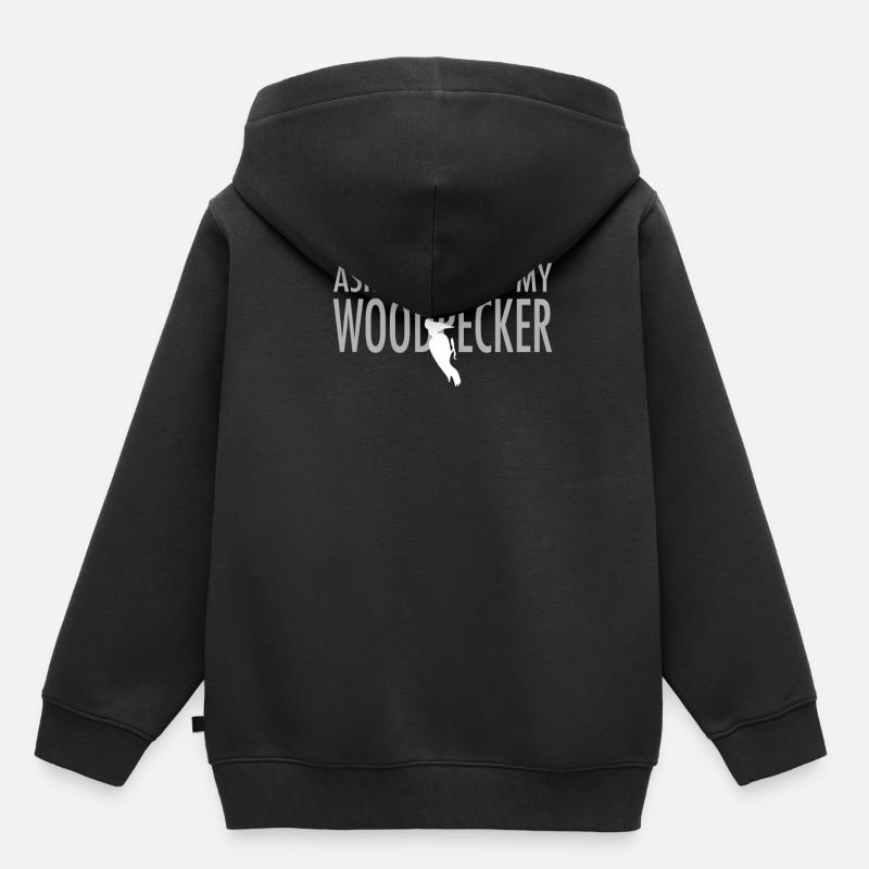 Demandez-moi à propos de mon pic - Sweat Premium à capuche enfant bio - noir