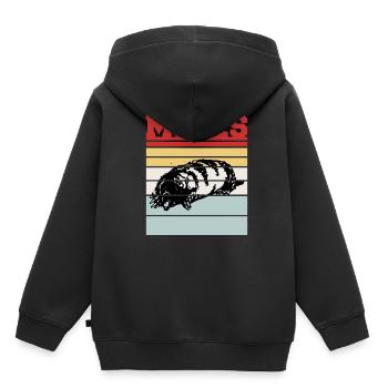 MOLES - Kids Premium Organic Hoodie - black - Back - AI Model Kid Male (0cm)