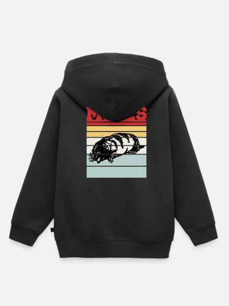 MOLES - Kinder Premium Organic Hoodie - Schwarz