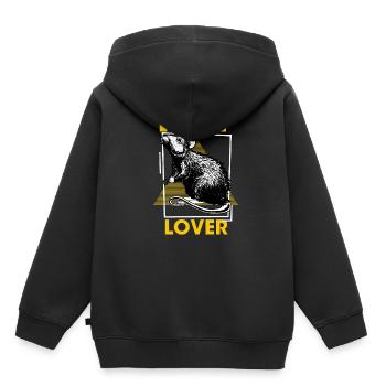 Rat Lover - Rodent, Rat, Rato - Kinder Premium Organic Hoodie - Schwarz - Hinten - AI Model Kid Male (0cm)