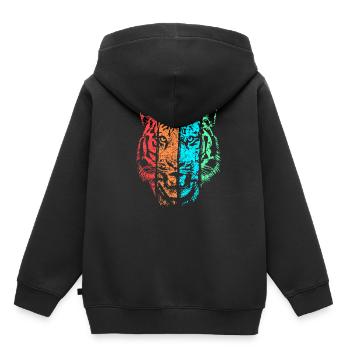 tigre - Sweat Premium à capuche enfant bio - noir - Dos - AI Model Kid Male (0cm)