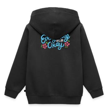 Inspirational quote - Kids Premium Organic Hoodie - black - Back - AI Model Kid Male (0cm)