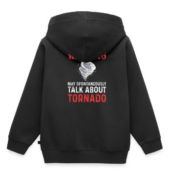 Tornado Storm Chaser - Sweat Premium à capuche enfant bio - noir - Dos - AI Model Kid Male (0cm)
