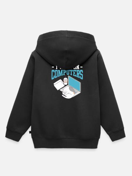 Informatik Katze Zocken Nerd Programmierer - Kinder Premium Organic Hoodie - Schwarz