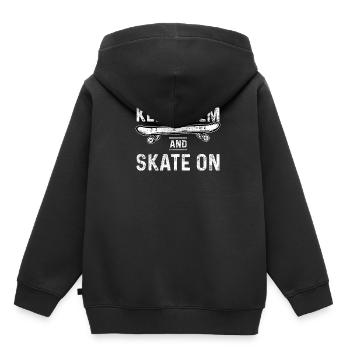 Skateboarden Skateboard - Kinder Premium Organic Hoodie - Schwarz - Hinten - AI Model Kid Male (0cm)