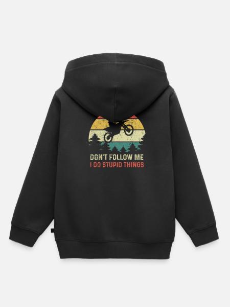 Motocross-BMX-Fahren - Kinder Premium Organic Hoodie - Schwarz
