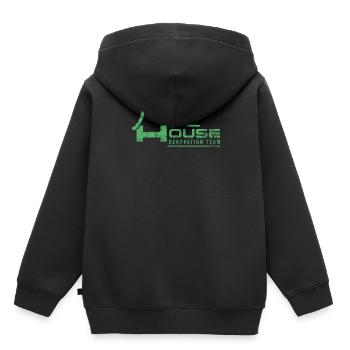 Renovieren Sanierung Sanieren Team Restaurieren - Kinder Premium Organic Hoodie - Schwarz - Hinten - AI Model Kid Male (0cm)