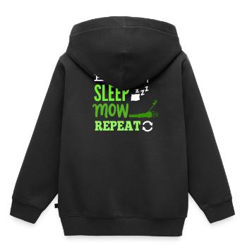 Rasenmähen Rasenmäher - Kinder Premium Organic Hoodie - Schwarz - Hinten - AI Model Kid Male (0cm)