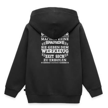 Schreiner - Kinder Premium Organic Hoodie - Schwarz - Hinten - AI Model Kid Male (0cm)