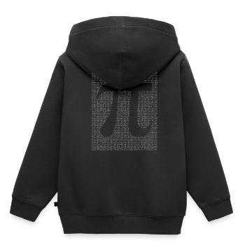 Kreiszahl Pi - Kinder Premium Organic Hoodie - Schwarz - Hinten - AI Model Kid Male (0cm)