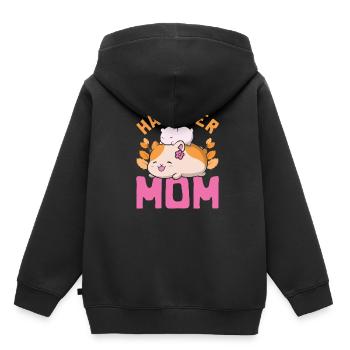 Hamster - Kinder Premium Organic Hoodie - Schwarz - Hinten - AI Model Kid Male (0cm)