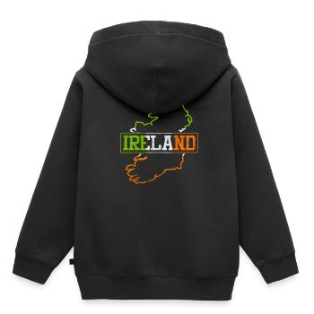 Irlande - Sweat Premium à capuche enfant bio - noir - Dos - AI Model Kid Male (0cm)