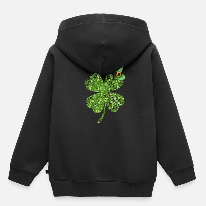 Saint-Patrick - Sweat Premium à capuche enfant bio - noir