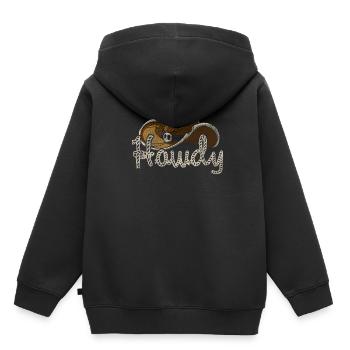 Chapeau de Cowboy Cowboy Far West - Sweat Premium à capuche enfant bio - noir - Dos - AI Model Kid Male (0cm)