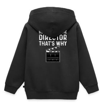 director - Kids Premium Organic Hoodie - black - Back - AI Model Kid Male (0cm)
