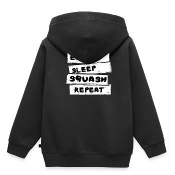 Squash - squash shirt - Kids Premium Organic Hoodie - black - Back - AI Model Kid Male (0cm)