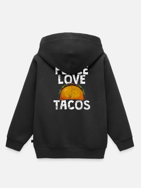 Tacos - Kinder Premium Organic Hoodie - Schwarz