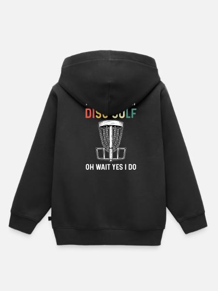 Disc Golf - Kinder Premium Organic Hoodie - Schwarz