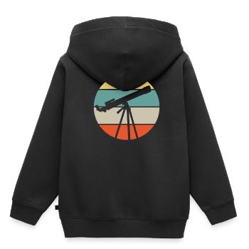 Astronomie du télescope - Sweat Premium à capuche enfant bio - noir - Dos - AI Model Kid Male (0cm)