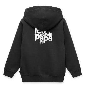Ich werde Papa | Werdender Vater Werdende Eltern - Kinder Premium Organic Hoodie - Schwarz - Hinten - AI Model Kid Male (0cm)