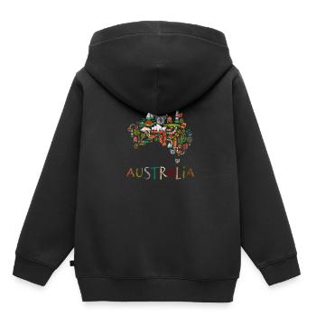 Australia Land - Kinder Premium Organic Hoodie - Schwarz - Hinten - AI Model Kid Male (0cm)
