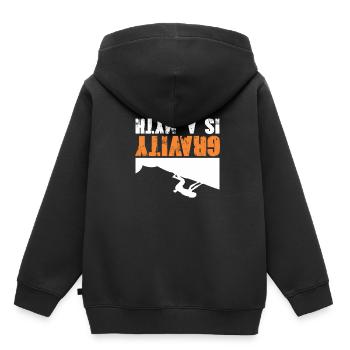 Bergsteiger Mythos der Schwerkraft Kletterer - Kinder Premium Organic Hoodie - Schwarz - Hinten - AI Model Kid Male (0cm)