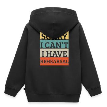 theatre - Kids Premium Organic Hoodie - black - Back - AI Model Kid Male (0cm)