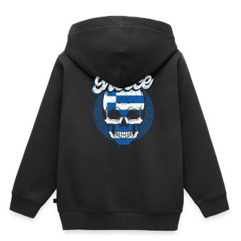 Griechenland - Kinder Premium Organic Hoodie - Schwarz - Hinten - AI Model Kid Male (0cm)