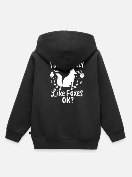 Fuchs Füchse - Kinder Premium Organic Hoodie - Schwarz