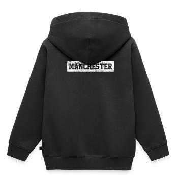 Manchester - Sweat Premium à capuche enfant bio - noir - Dos - AI Model Kid Male (0cm)