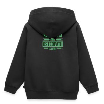 Praxis Osteopathin Osteopath Osteopathie Team - Kinder Premium Organic Hoodie - Schwarz - Hinten - AI Model Kid Male (0cm)
