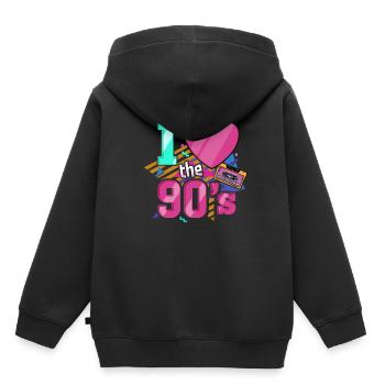 90s nineties music party - Kids Premium Organic Hoodie - black - Back - AI Model Kid Male (0cm)