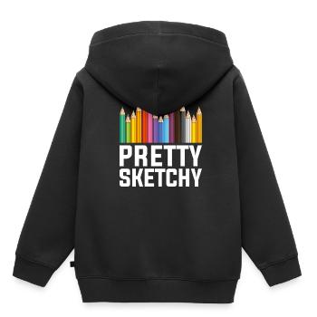 art - Kids Premium Organic Hoodie - black - Back - AI Model Kid Male (0cm)
