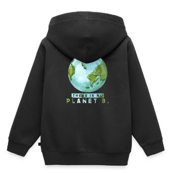 Earth Day Planet - Kinder Premium Organic Hoodie - Schwarz - Hinten - AI Model Kid Male (0cm)