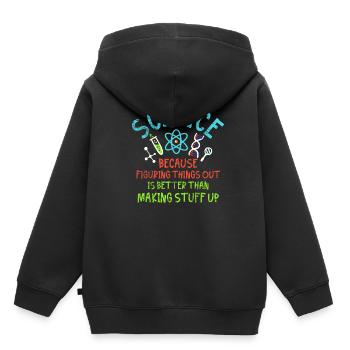 Science Science - Sweat Premium à capuche enfant bio - noir - Dos - AI Model Kid Male (0cm)