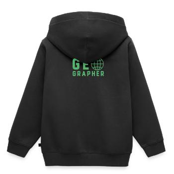 Géographe géomètre profession géo géographe géographie - Sweat Premium à capuche enfant bio - noir - Dos - AI Model Kid Male (0cm)
