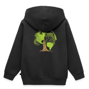 Earth Day Planet - Kinder Premium Organic Hoodie - Schwarz - Hinten - AI Model Kid Male (0cm)