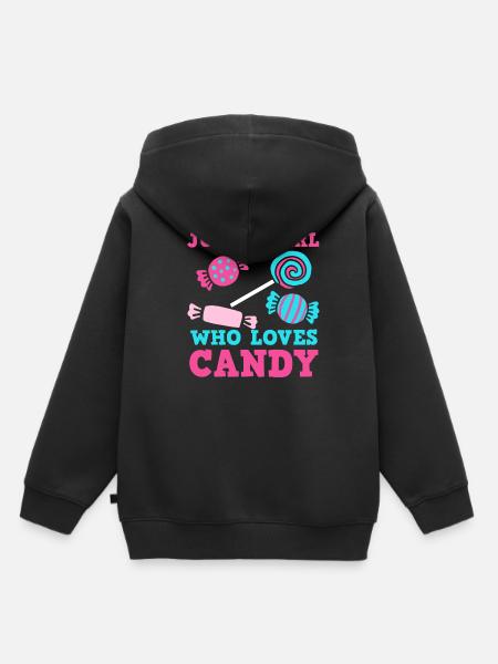 Halloween Süßigkeiten Süßes oder Saures - Kinder Premium Organic Hoodie - Schwarz