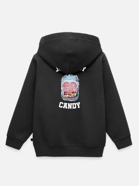 Halloween Süßigkeiten Süßes oder Saures - Kinder Premium Organic Hoodie - Schwarz