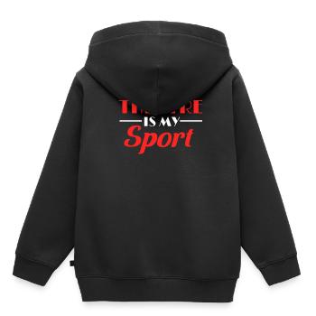 theatre - Kids Premium Organic Hoodie - black - Back - AI Model Kid Male (0cm)