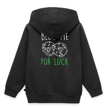 Würfelspiel Glücksspiel Brettspiel Würfeln - Kinder Premium Organic Hoodie - Schwarz - Hinten - AI Model Kid Male (0cm)