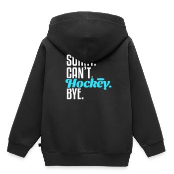Hockey Verein - Kinder Premium Organic Hoodie - Schwarz - Hinten - AI Model Kid Male (0cm)