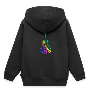 Gitarre E Gitarre - Kinder Premium Organic Hoodie - Schwarz - Hinten - AI Model Kid Male (0cm)