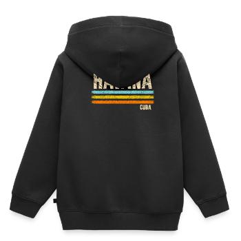 La Havane Cuba - Sweat Premium à capuche enfant bio - noir - Dos - AI Model Kid Male (0cm)
