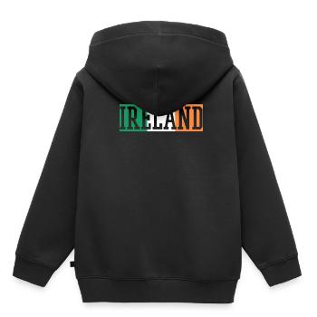 Irland - Kinder Premium Organic Hoodie - Schwarz - Hinten - AI Model Kid Male (0cm)