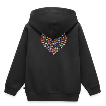 Jour de la Terre Terre - Sweat Premium à capuche enfant bio - noir - Dos - AI Model Kid Male (0cm)