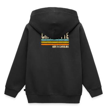 Charlotte Caroline du Nord - Sweat Premium à capuche enfant bio - noir - Dos - AI Model Kid Male (0cm)