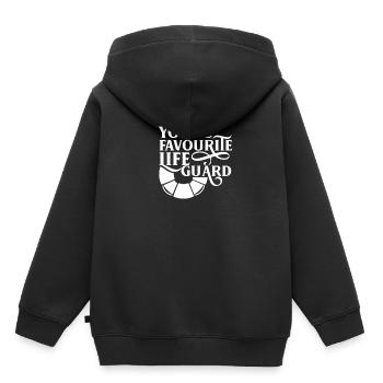 Sauveteurs sauveteurs sauveteurs équipe de sauvetage - Sweat Premium à capuche enfant bio - noir - Dos - AI Model Kid Male (0cm)