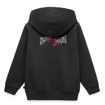 Orchestre Clef - Sweat Premium à capuche enfant bio - noir - Dos - AI Model Kid Male (0cm)