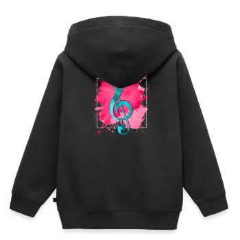 clef - Kids Premium Organic Hoodie - black - Back - AI Model Kid Male (0cm)